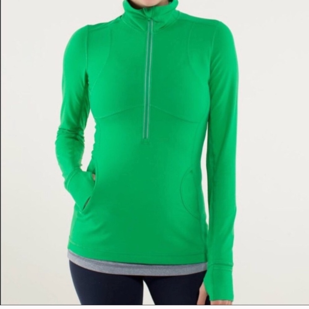 Lululemon Focus half zip green